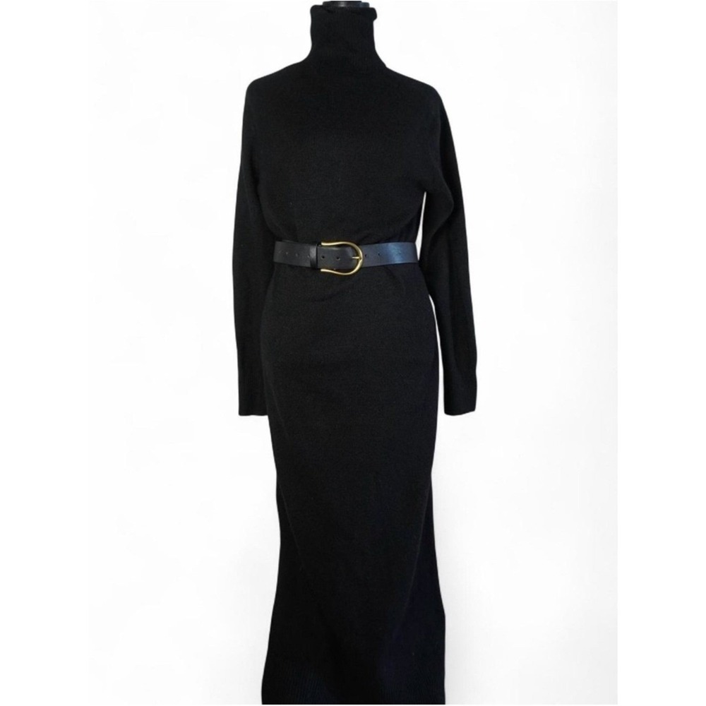 Vero Moda Black Turtleneck Maxi Dress (belt used for styling, not included )